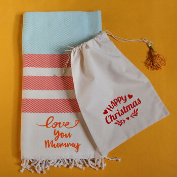 Personalised Cotton Larger Beach Towel, Shawl, 8 of 12