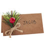 Christmas Kraft Place Cards With Foliage, thumbnail 2 of 3