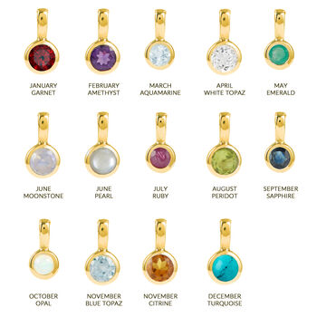 October Birthstone Opal Gold Plated Charm Necklace, 6 of 12