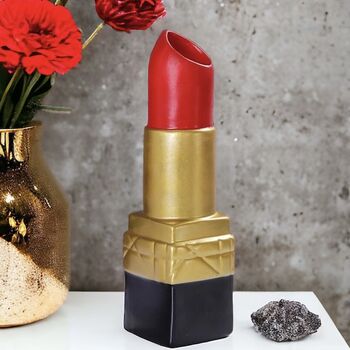 Large Luxury Lipstick Shape Vase, 3 of 10