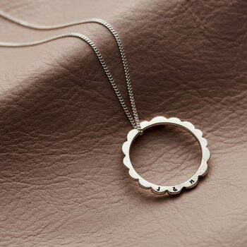Personalised Scalloped Circle Necklace, 8 of 11