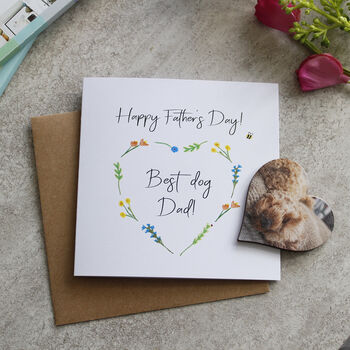 Pet Dad Father's Day Photo Magnet Card, 2 of 7