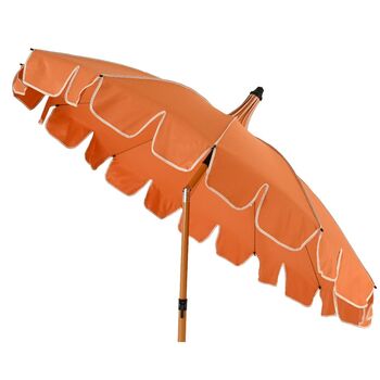 Two Tone Scalloped Parasol Coral And Cream, 3 of 6