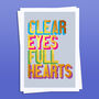 Clear Eyes Full Hearts Golden Words Art Print, thumbnail 3 of 3