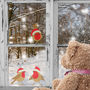 Set Of Three Festive Robins Window Stickers, thumbnail 1 of 1