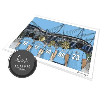 Manchester City Personalised Etihad Stadium Print, 9 of 9