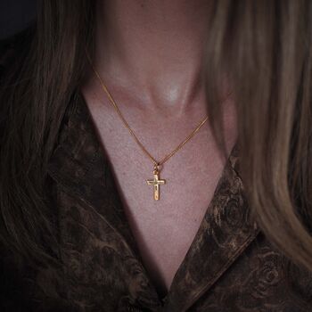 Cross Necklace In Silver Or Gold, 4 of 6