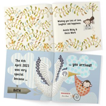 'The Day You Were Born' Personalised New Baby Book, 3 of 4