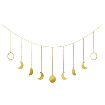 Gold Bohemian Moon Phase Garland For Home Office, 5 of 8