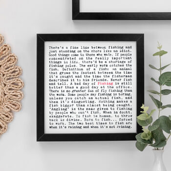 Fishing Quotes Print, Fisherman Gift, 2 of 8