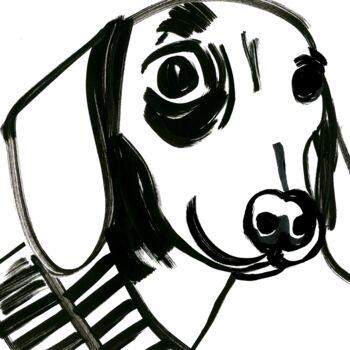 Dachschund Lover Monochrome Dog Print, 2 of 8