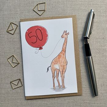 Personalised Giraffe Birthday Card, 2 of 4