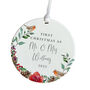 Personalised First Christmas As Mr And Mrs Ornament, thumbnail 2 of 7