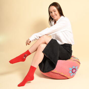 Alice's Adventures In Wonderland Women Sock White Rabbit, 3 of 6