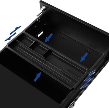 Lockable Mobile File Cabinet With Multiple Drawers, 8 of 10