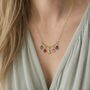 Family Birthstone Necklace With Teardrop Crystals, thumbnail 1 of 6