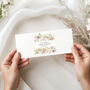 Personalised Wedding Money Wallet: Pansy Floral Design, thumbnail 3 of 5
