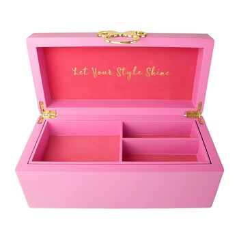 Personalised Pink Disney Minnie Mouse Jewellery Box, 4 of 7