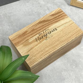 Personalised Oak Memory Box, 2 of 8