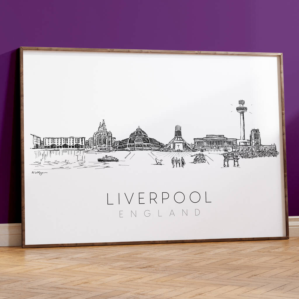 Liverpool Skyline Cityscape Art Print, 1 of 9