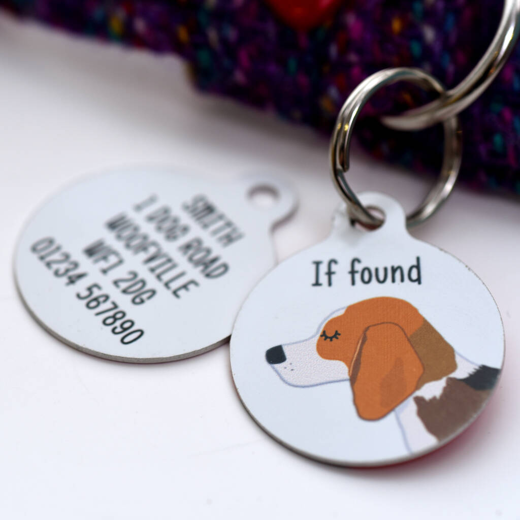 Beagle Personalised Dog Id Tag By Hoobynoo