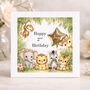Children's Birthday Card Jungle Animals Personalised Ages, thumbnail 1 of 4