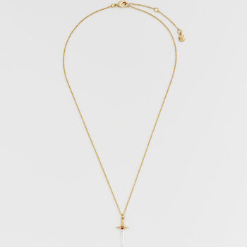 Gold Rose And Dagger Necklace, 3 of 6