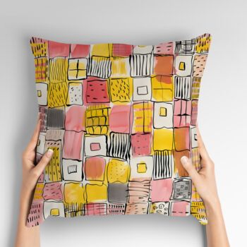 Patchwork Delight Hand Made Poly Linen Cushions, 2 of 7