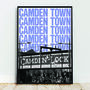 Camden Town, London Print, Graphic Art, thumbnail 1 of 6