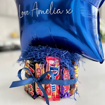 Personalised Fathers Day Balloon Chocolate Bar Cake, 5 of 8