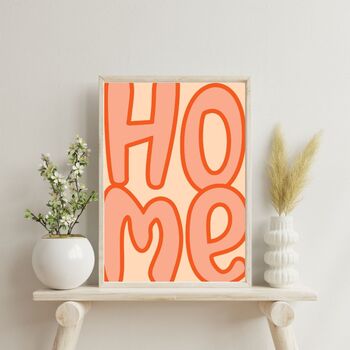 'Home' Typography Print Statement Wall Art, Unframed, 3 of 8