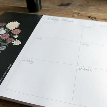 Dahlia Flowers A4 Weekly Planner, 2 of 4