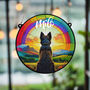 Scottish Terrier Rainbow Bridge Stained Glass Effect Suncatcher, thumbnail 3 of 5