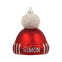 Personalised Bobble Hat Glass Tree Decoration With Gift Box, thumbnail 2 of 3