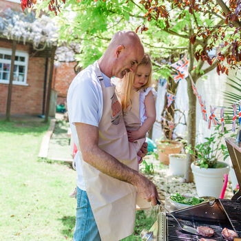 Personalised Daddy And Me Matching BBQ Family Apron Set, 4 of 12