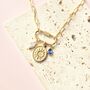 Custom Celestial Birthstone Carabiner Charm Necklace, thumbnail 3 of 6