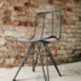 Six Steel Framed Chairs, thumbnail 1 of 2