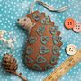 Folk Embroidered Hedgehog Felt Craft Mini Kit, thumbnail 1 of 6