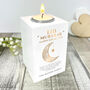Personalised Eid Al Fitr Crescent White Tea Light Holder, thumbnail 1 of 6