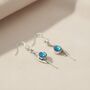 Sterling Silver Labradorite Teardrop Dangle Earrings, thumbnail 7 of 7