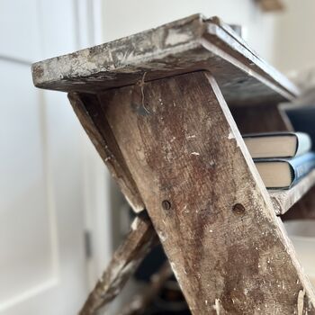 Vintage Tall Wooden Step Stool Ladder, 5 of 7