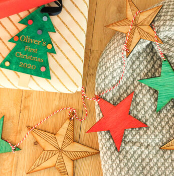 Wooden Star Bunting, 2 of 3