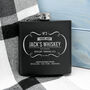 Personalised Vintage Whiskey Matte Black Hip Flask, thumbnail 7 of 9
