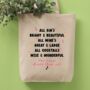 Personalised All Things Bright Teacher Tote Bag, thumbnail 1 of 3