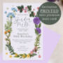 Personalised A6 Floral Birthday Garden Party Invitation, thumbnail 1 of 3