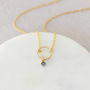Minimalist Gold Circle Birthstone Charm Necklace, thumbnail 6 of 11