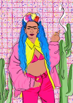 Frida Illustrated Art Print | Icon Wall Art, 2 of 2