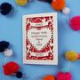 Personalised Papercut Ruby Wedding Anniversary Card, thumbnail 1 of 4