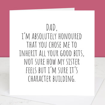 Inherited The Good Bits Father's Day Card, 3 of 3