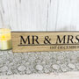 Personalised Mr And Mrs Wooden Wedding Sign, thumbnail 4 of 5